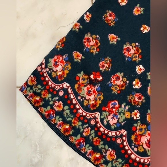 Staring at Stars for Anthropologie mini navy blue and floral shift dress size M - Picture 3 of 6